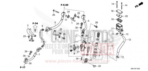 REAR BRAKE MASTER CYLINDER CBR650RAN de 2022